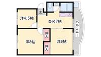 メゾン溝口C-2の間取り