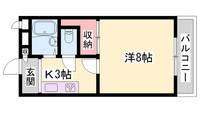 シャトレ壱番館103の間取り