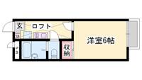 レオパレス播磨Ⅲ103の間取り