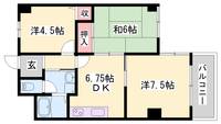 ロイヤルコーポ姫路栗山町の間取り