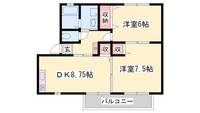 きん・こん・館B105の間取り