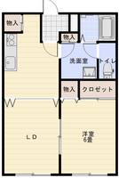 ニューウィングミハラD棟の間取り