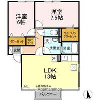 フォンテーヌ Aの間取り