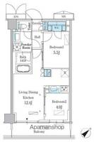 東京都品川区南大井1丁目の賃貸マンション528の間取り