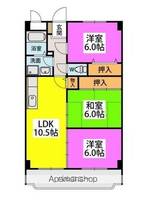 福岡県福岡市東区塩浜1丁目の賃貸マンションの間取り