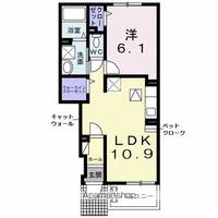 東京都昭島市中神町3丁目の賃貸アパートの間取り