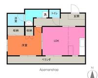 愛知県半田市雁宿町3丁目の賃貸マンション202の間取り