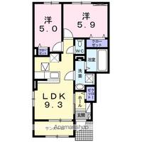 グランディール願成寺Bの間取り