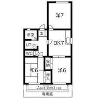 岐阜県岐阜市旦島中町2丁目の賃貸アパートの間取り