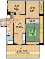 三高・カーサ・アルメディア402の間取り