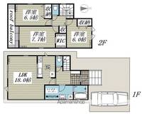 埼玉県川越市かすみ野3丁目(一戸建)の賃貸物件戸建ての間取り