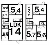 北海道帯広市東六条南3丁目(一戸建)の賃貸物件戸建ての間取り