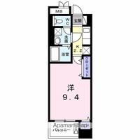 徳島県徳島市国府町府中の賃貸マンション106の間取り