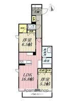 埼玉県三郷市早稲田5丁目の賃貸マンションの間取り