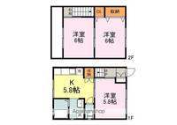 広島県福山市駅家町大字倉光の賃貸アパートの間取り