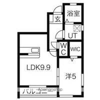 岩手県盛岡市山岸6丁目の賃貸アパートの間取り