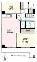 香川県高松市上之町3丁目の賃貸マンションの間取り