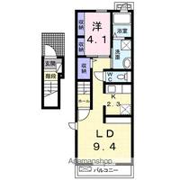 愛知県清須市桃栄3丁目の賃貸アパートの間取り