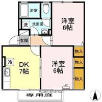 ビューラー福泊 B棟の間取り