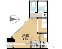 福島県郡山市田村町金屋字マセ口の賃貸マンションの間取り