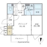 東京都中野区中央3丁目の賃貸マンションの間取り