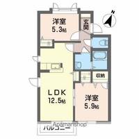 メゾンアズマAA105の間取り