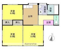 福島県いわき市平中平窪新町(一戸建)の賃貸物件戸建ての間取り