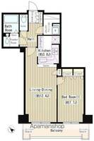 東京都中央区日本橋浜町3丁目の賃貸マンションの間取り