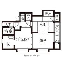 タウンハウスヨシダF5の間取り