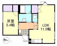 フレグランス福島 B棟の間取り