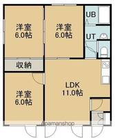 シティハウス882F左の間取り