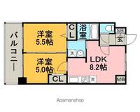 福岡県福岡市博多区堅粕3丁目の賃貸マンションの間取り