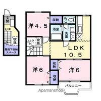 レーベン中畝 Dの間取り