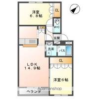 プランドールヒルズ弐号館107の間取り