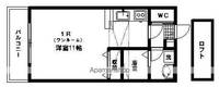 ホットハウス川内Ⅱの間取り