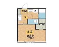 東京都八王子市大和田町4丁目の賃貸アパートの間取り