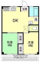 神奈川県横浜市磯子区新杉田町の賃貸マンションの間取り