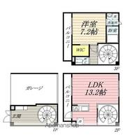 岡山県岡山市北区西古松1丁目の賃貸テラスハウスの間取り