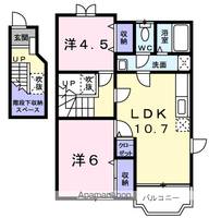 プレステージ花ずいCの間取り
