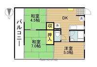 沼影熊木ハイツの間取り
