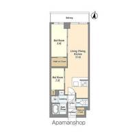 東京都練馬区中村3丁目の賃貸マンションの間取り
