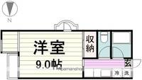 宮城県仙台市青葉区中山4丁目の賃貸マンション201の間取り
