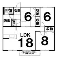 サンブライトハイツⅣ402の間取り