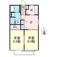 福島県福島市鎌田字新町の賃貸アパート203の間取り