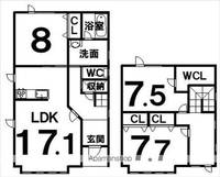 北海道帯広市西十七条南4丁目(一戸建)の賃貸物件の間取り