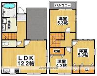 大阪府高石市東羽衣5丁目(一戸建)の賃貸物件の間取り