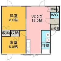 北海道網走市潮見2丁目の賃貸アパートの間取り