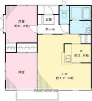 ユイマール・エフ E201号室の間取り
