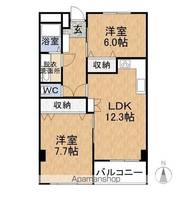 カーサミモーサ三鈴402の間取り