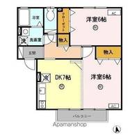 福井県越前市北府3丁目の賃貸アパートの間取り